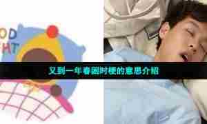 又到一年春困时梗的意思介绍