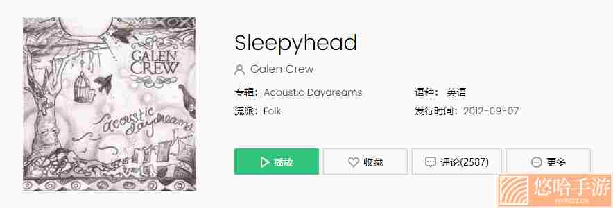 《抖音》Sleepyhead歌曲介绍