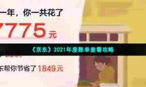 《京东》2021年度账单查看攻略