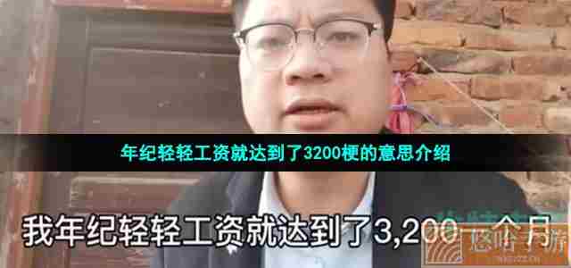 年纪轻轻工资就达到了3200梗的意思介绍