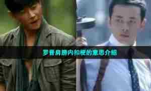 罗晋肩膀内扣梗的意思介绍