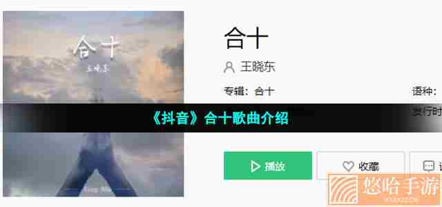 《抖音》合十歌曲介绍