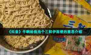《抖音》牛啊给我泡个三鲜伊面梗的意思介绍