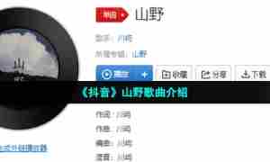 《抖音》山野歌曲介绍