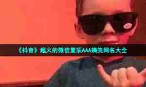 《抖音》超火的微信置顶AAA搞笑网名大全