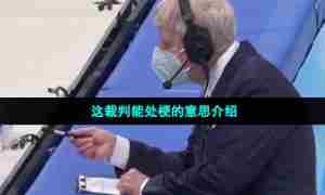 这裁判能处梗的意思介绍