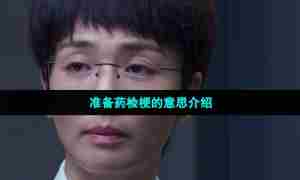 准备药检梗的意思介绍