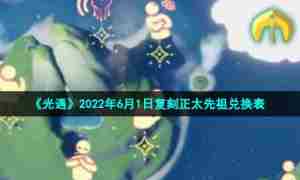 《光遇》2022年6月1日复刻正太先祖兑换表