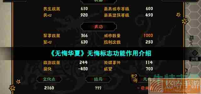 《<a href=https://www.wxsxzz.cn/game/2574.html target=_blank class=infotextkey>无悔华夏</a>》无悔标志功能作用介绍