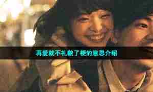 再爱就不礼貌了梗的意思介绍