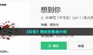 《抖音》想到你歌曲介绍