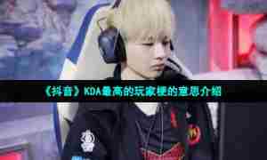 《抖音》KDA最高的玩家梗的意思介绍