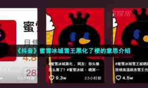 《抖音》蜜雪冰城雪王黑化了梗的意思介绍