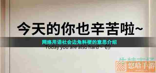 网络用语社会边角料梗的意思介绍