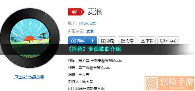 《抖音》麦浪歌曲介绍