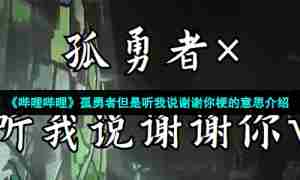 《哔哩哔哩》孤勇者但是听我说谢谢你梗的意思介绍