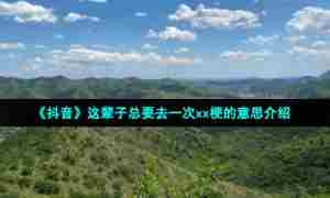 《抖音》这辈子总要去一次xx梗的意思介绍